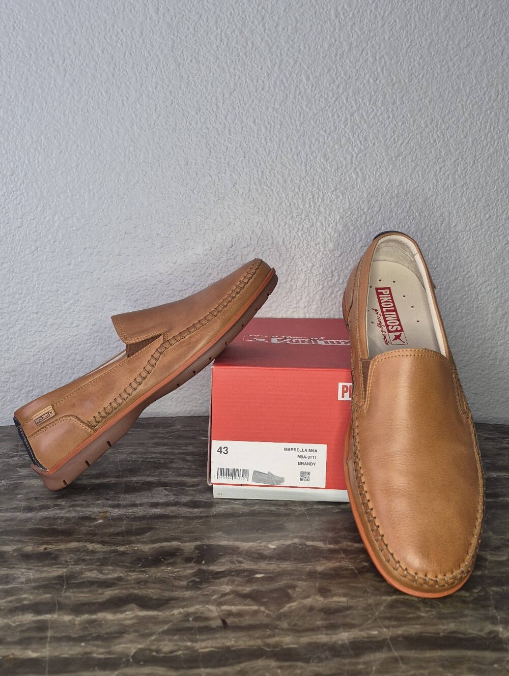Pikolinos Men Puerto Rico Loafer Slip On Size 43 9 US Brown Leather Comfort Shoe